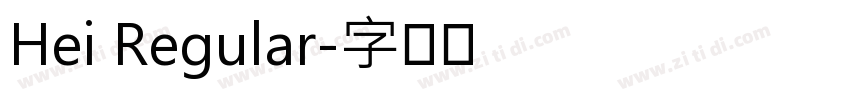 Hei Regular字体转换